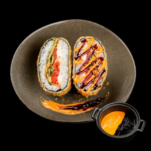 Суші-бургер з лососем