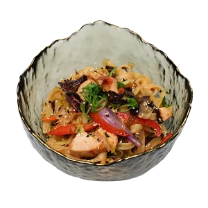 Локшина рисова з курячим філе