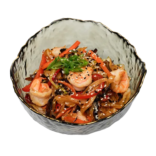 Рисова локшина з креветками