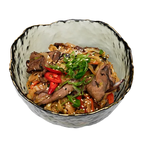 Рисова локшина з телятиною