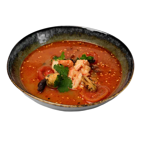 Том ям з креветками та мідіями
