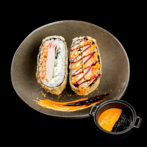 Суші-бургер з крабом